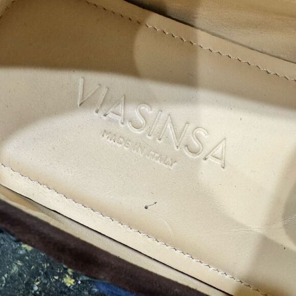 Viasinsa (Italy) Suede Leather Driving Loafers. Size 45/US 11.5